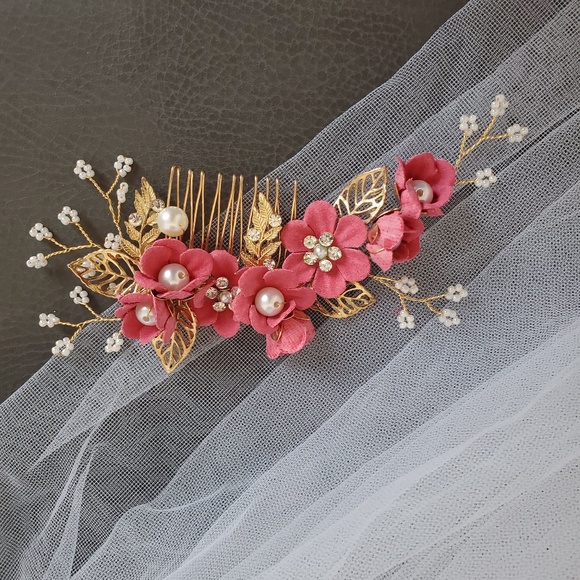 3pcs flower girl Bridal headpiece Comb Pin wedding main image 5